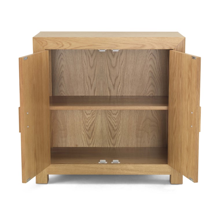 Chunky Solid Oak Storage Cabinet 