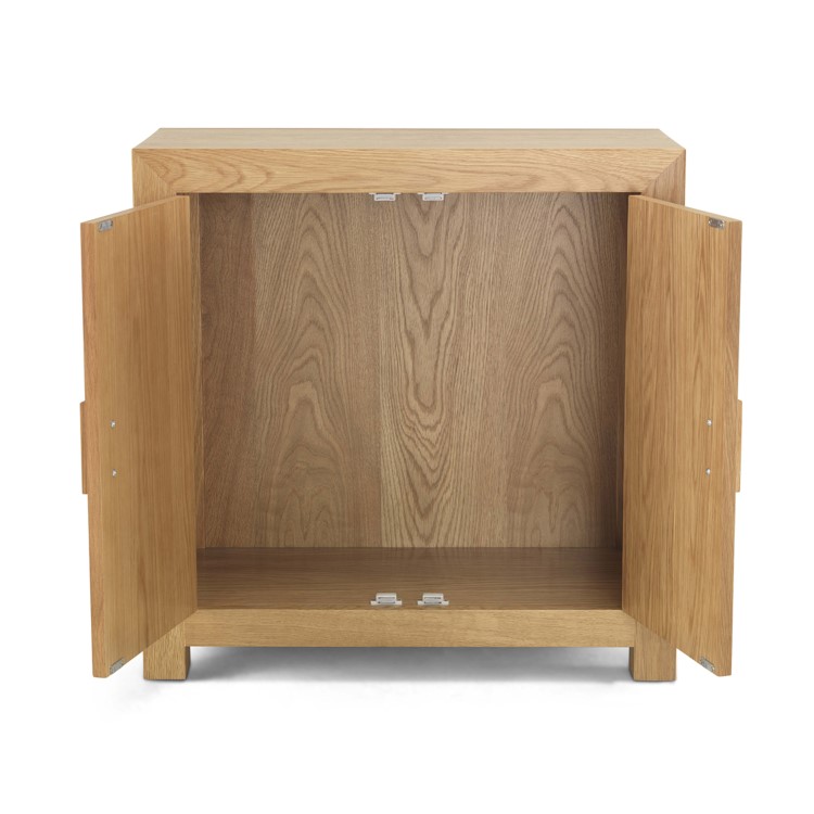 Chunky Solid Oak Storage Cabinet 