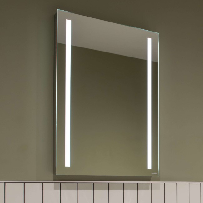 Sensio Lumino Evo+ Rectangular Bathroom Mirror with Battery Operated Lights - 500 x 700mm