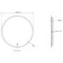 Sensio Como Round Backlit LED Heated Bathroom Mirror 800mm