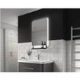 Sensio Harbour Rectangular Black Backlit Bathroom Mirror with Lights & Shelf 500 x 790mm