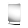 Sensio Harbour Rectangular Black Backlit LED Bathroom Mirror with Shelf 500 x 790mm