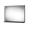Sensio Element Rectangular Black LED Heated Bathroom Mirror with Shelf and Charger 800 x 600mm