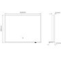 Sensio Element Rectangular Black LED Heated Bathroom Mirror with Shelf and Charger 800 x 600mm