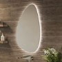 Sensio Mistral Teardrop Backlit Heated Bathroom Mirror with Lights 550 x 800mm