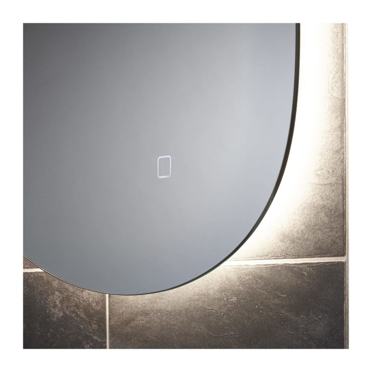 Sensio Mistral Teardrop Backlit Heated Bathroom Mirror with Lights 550 x 800mm