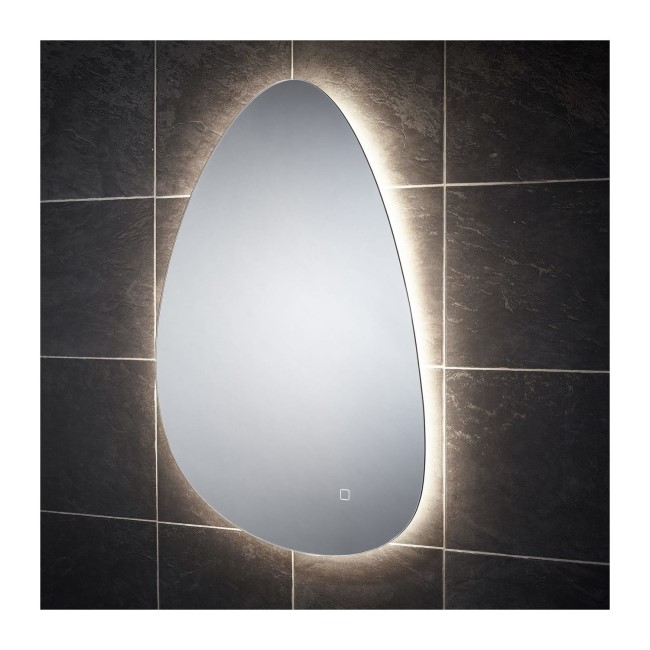 Sensio Mistral Teardrop Backlit Heated Bathroom Mirror with Lights 550 x 800mm