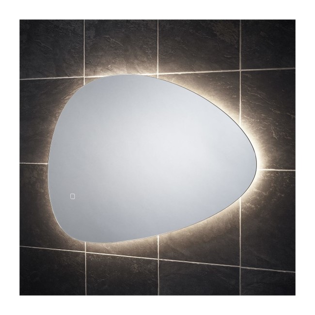 Sensio Mistral Teardrop Backlit Heated Bathroom Mirror with Lights 550 x 800mm