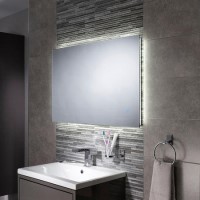 Sensio Eden Rectangular Backlit Heated Bathroom Mirror with Lights 900 x 600mm