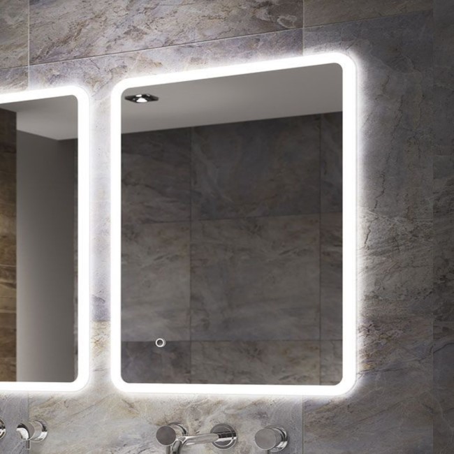Sensio Libra Rectangular LED Heated Bathroom Mirror Ultra Slim 800 x 600mm
