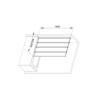 GRADE A1 - 4 Fold Shower Bath Screen with Chrome Frame 830 x 1400mm