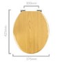 Soft Close Toilet Seat in Oak with Chrome Hinges