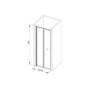 Bi-Fold Shower Door - 760 x 1850mm