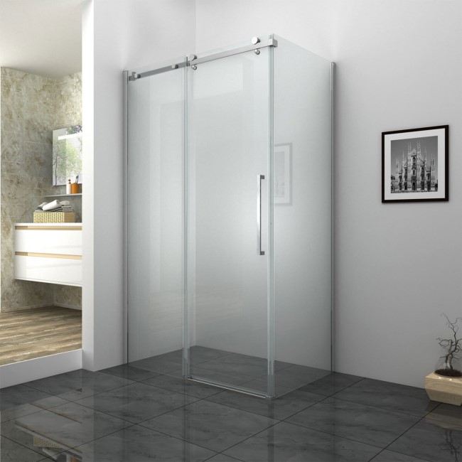 1200 Frameless Sliding Shower Door -8mm Easy Clean Glass- Taylor & Moore