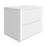 GRADE A1 - Selena White High Gloss Bedside Table With LED Light