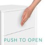 GRADE A1 - Selena White High Gloss Bedside Table With LED Light