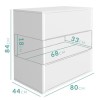 GRADE A2 - Selena White High Gloss Chest of Drawers with LED Light