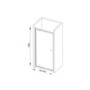 Pivot Shower Door - 760 x 1850mm