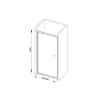 800 Pivot Shower Door - Universal Fit 6mm Glass - Taylor &amp; Moore