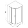 Offset Quadrant Sliding Shower Enclosure 1200 x 900mm - 6mm Easy Clean Glass - Taylor & Moore Range