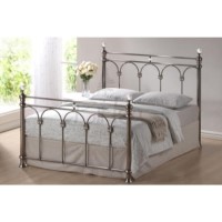 Birlea Furniture Shanghai Brushed Nickel Metal Kingsize Bed