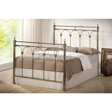 Birlea Furniture Shanghai Antique Brass Metal Double Bed