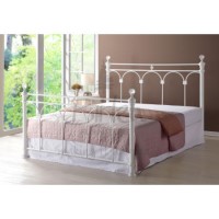 Birlea Furniture Shanghai Metal Kingsize Bed in Cream