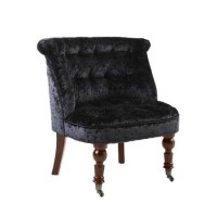 Shannon Crushed Velvet Black Chair