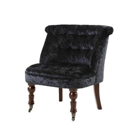 Shannon Crushed Velvet Black Chair