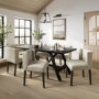 Beige Upholstered Buttoned Dining Chair - Shay