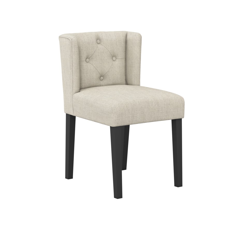 Beige Upholstered Buttoned Dining Chair - Shay