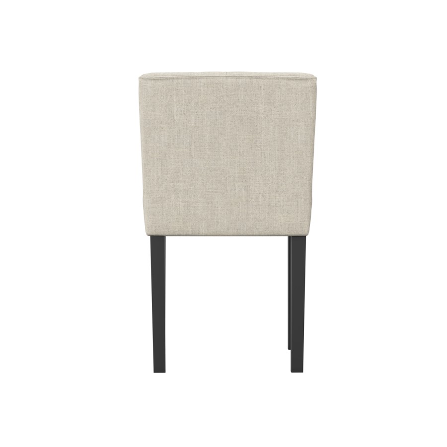Beige Upholstered Buttoned Dining Chair - Shay