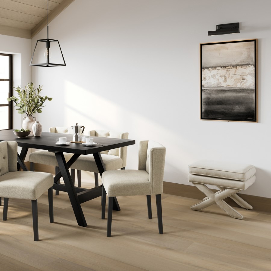 Beige Upholstered Buttoned Dining Chair - Shay