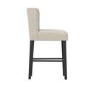 Beige Upholstered Buttoned Kitchen Counter Stool with Back - Shay