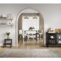 Beige Upholstered Buttoned Kitchen Counter Stool with Back - Shay
