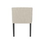 Beige Upholstered Buttoned Dining Chair with Arms - Shay