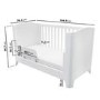 White Pine Wood Convertible Cot Bed with Curved Edges - Shiloh
