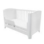 White Pine Wood Convertible Cot Bed with Curved Edges - Shiloh