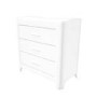 White Pine Wood Changing Unit with 3 Drawers and Curved Edges - Shiloh