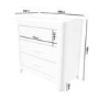 White Pine Wood Changing Unit with 3 Drawers and Curved Edges - Shiloh