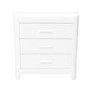 White Pine Wood Changing Unit with 3 Drawers and Curved Edges - Shiloh