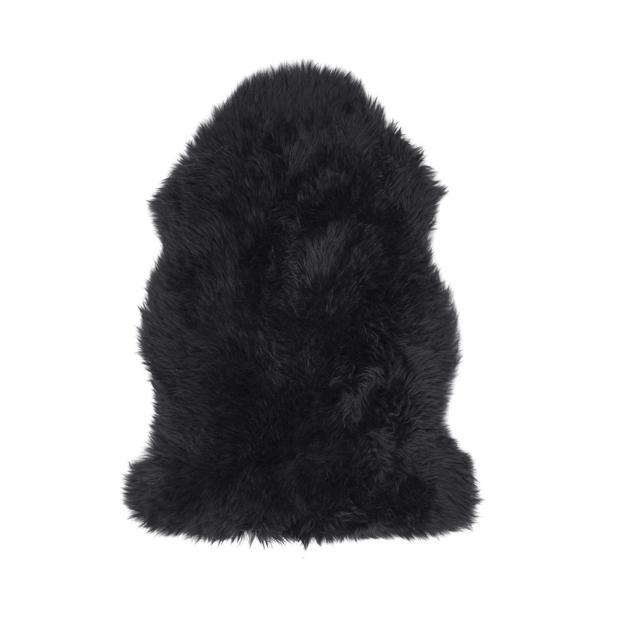 Black Double Genuine Sheepskin Rug - 175 x 70 cm - Origins