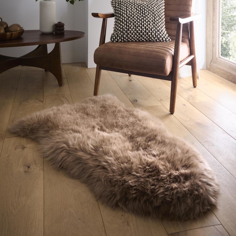Brown Single Genuine Sheepskin Rug - 95 x 65 cm - Origins