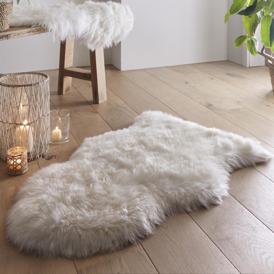 Natural Single Genuine Sheepskin Rug - 95 x 65 cm - Origins