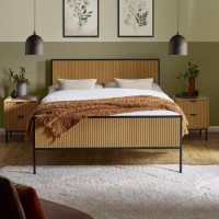 Oak Effect Double Bed Frame - Julian Bowen