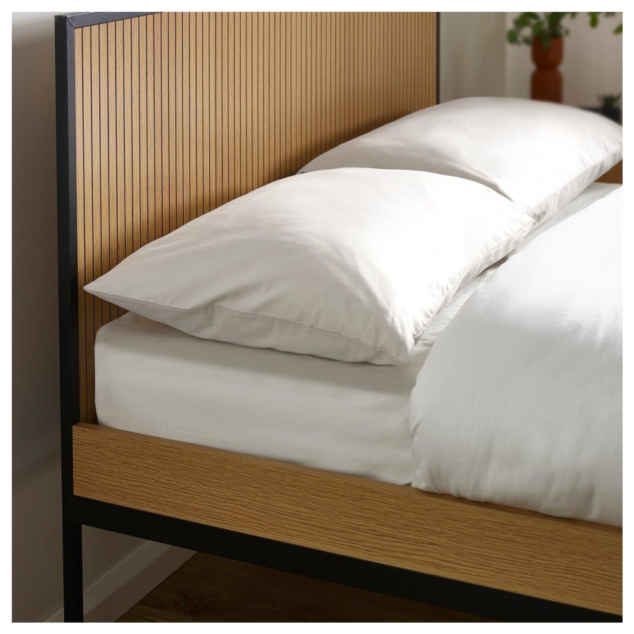 Oak Effect Double Bed Frame - Julian Bowen