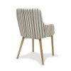 Sidcup Pair of Duck Egg Blue Stripe Dining Chairs