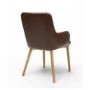 Sidcup Pair of Vintage Leather Brown Dining Chairs