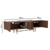 Large Walnut TV Unit with Storage - TV&#39;s up to 70&quot; - Sidney