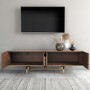 Large Walnut TV Unit with Storage - TV's up to 70" - Sidney